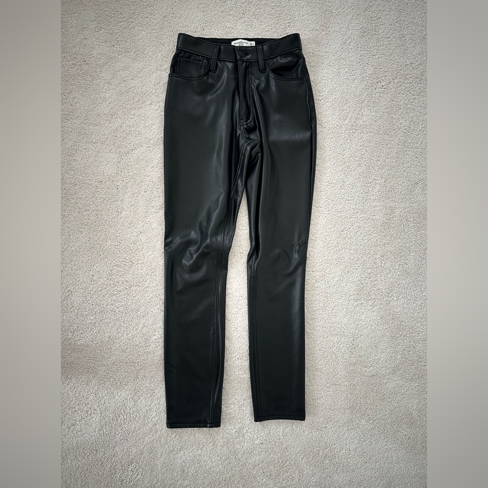 Abercrombie & Fitch Black Leather Pants
